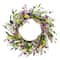 24&#x27;&#x27; Green and Purple Lavender Floral Spring Wreath